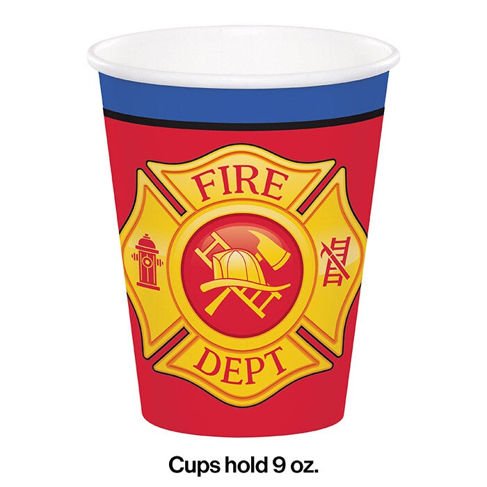 96 pc Bulk Fire Truck 9 oz Cups