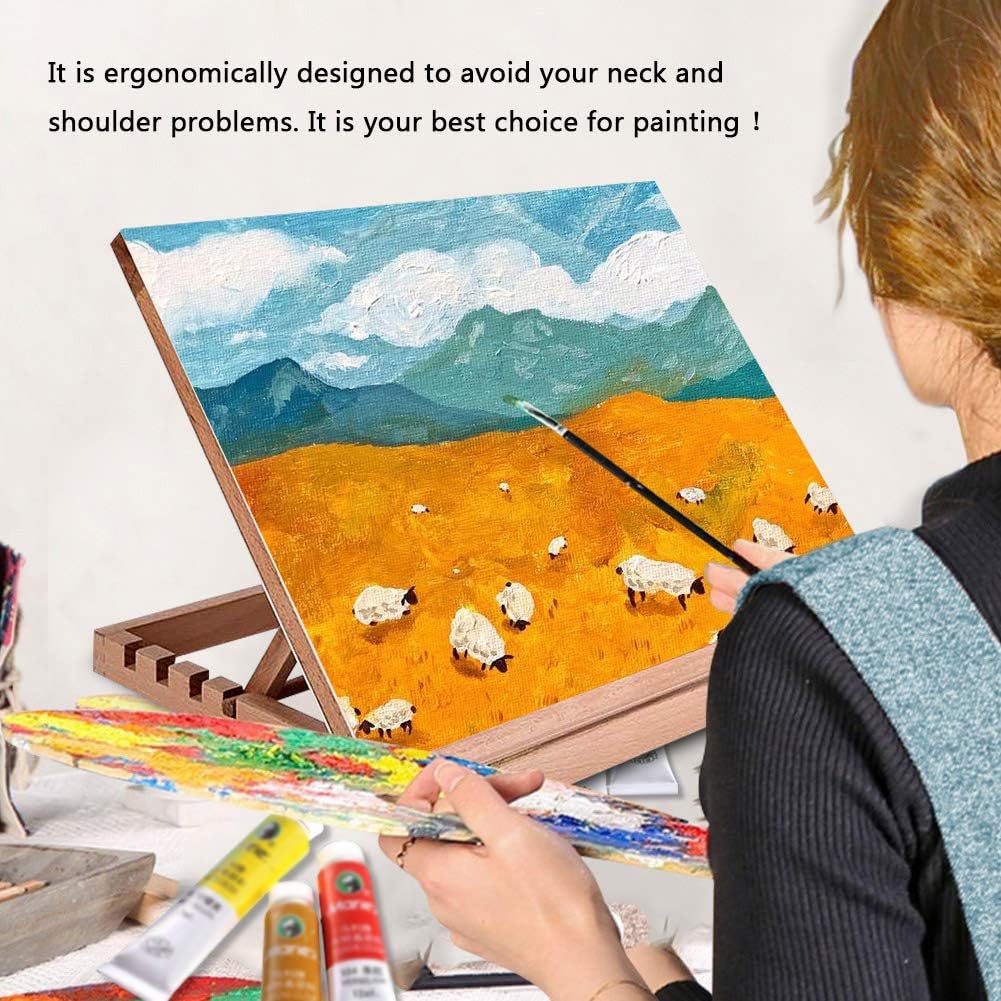 Tabletop Easel A3 Painting Easel with Smooth Surface, Adjustable Angle Art Easel for Artists, Children, Beginners &#x26; Student