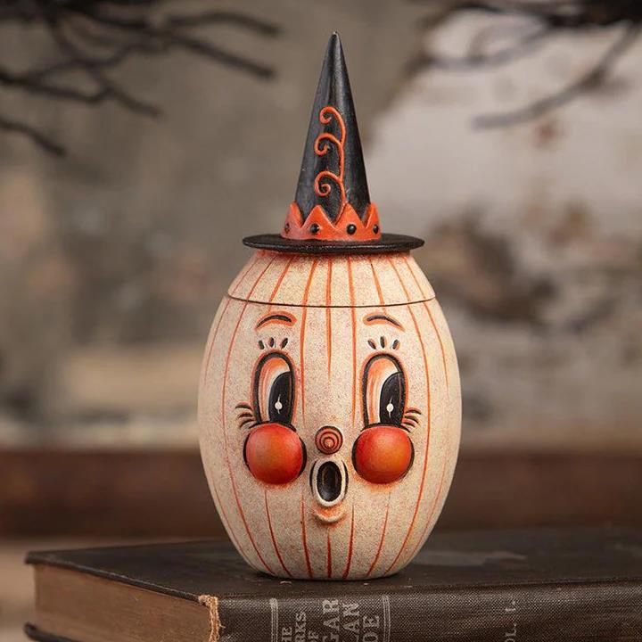 Johanna Parker by Bethany Lowe: Gourdy White-O-Ween Container