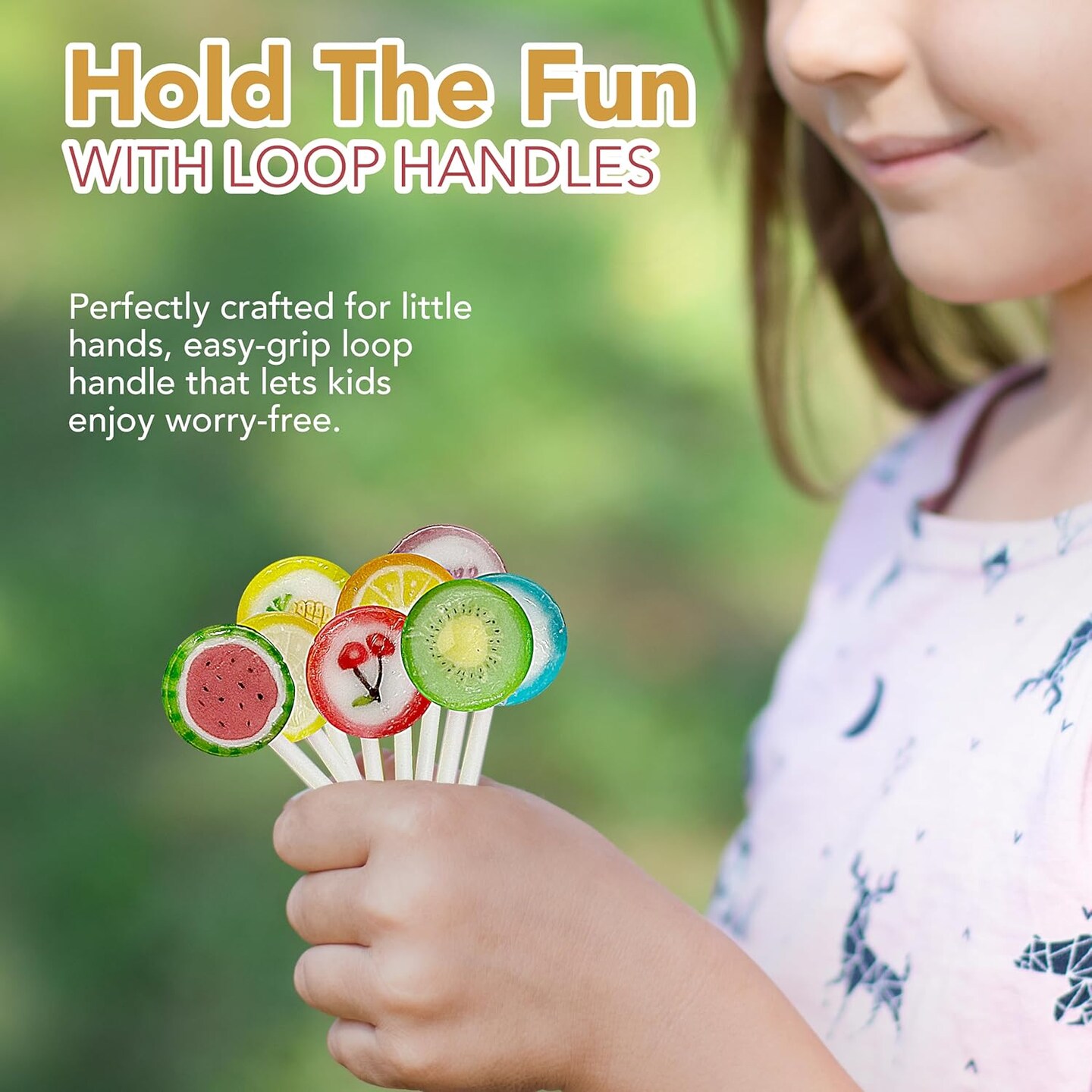 4E's Novelty Fruit Lollipops – 1.1lb Bulk, 84 Wrapped Suckers for Kids & Parties