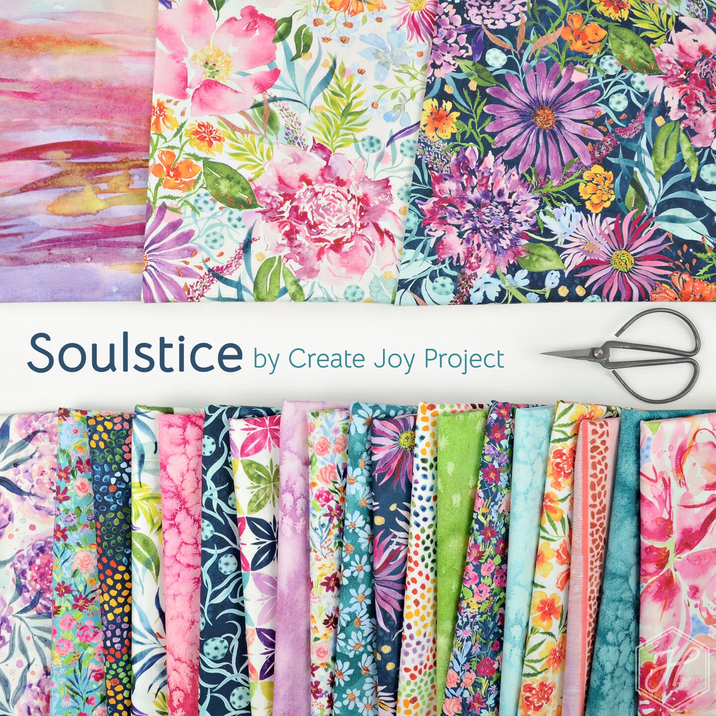 Bitty Pretty Florals in Turquoise (39868 13) | Soulstice | Create Joy Project | Moda