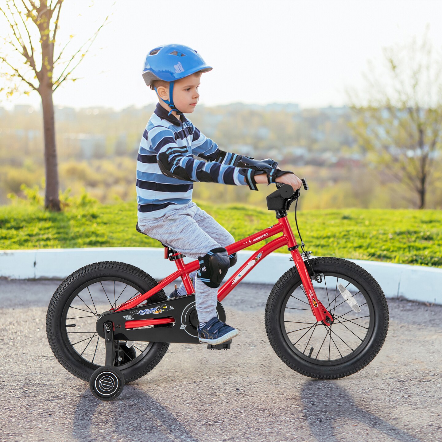 16-Inch Kids Bike Bicycle for Boys Girls 4-7 Adjustable with High