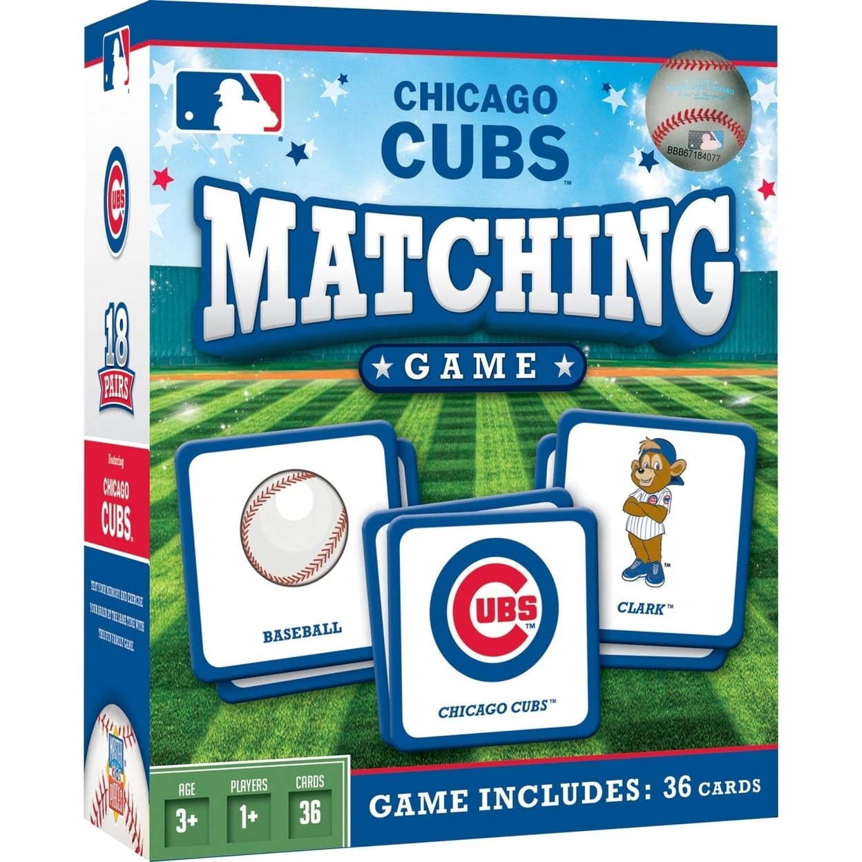 Chicago Cubs Matching Game Family Fun Card Game 18 Unique Pairs Mlb Licensed