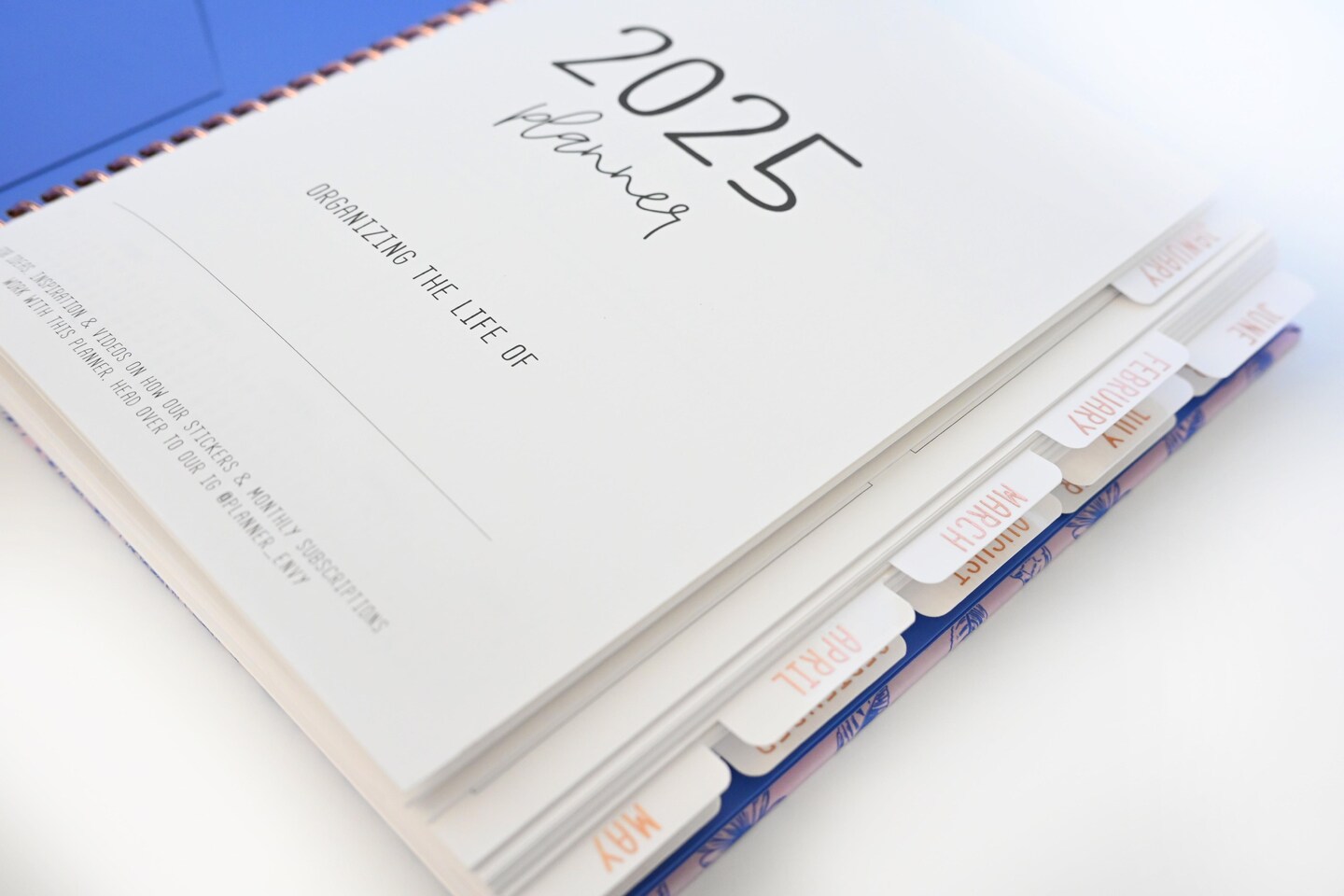 2025 Planner - Mini Horizontal Layout, Spiral Bound - "Butterfly Doodles" (#409)