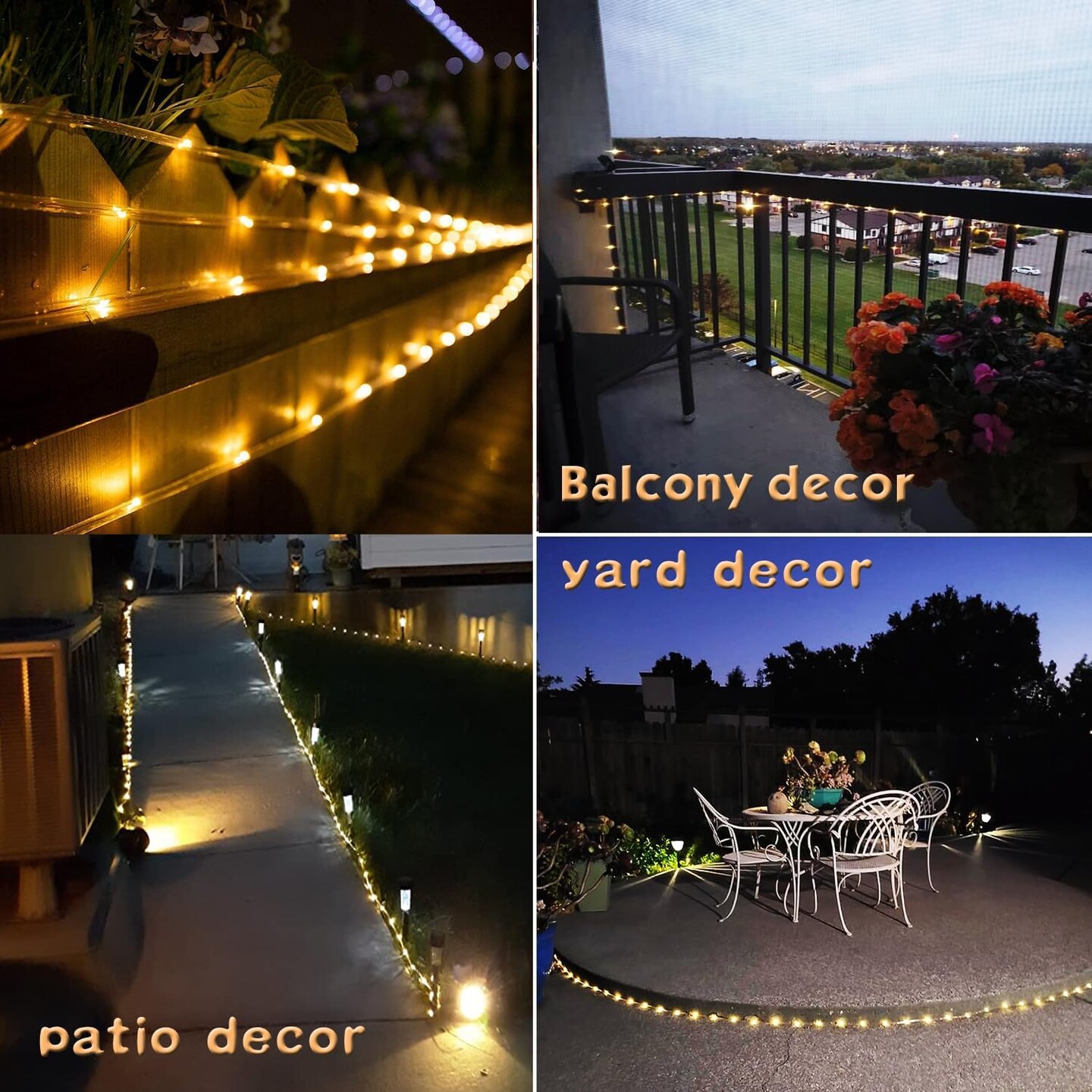 Solar Rope Lights Waterproof IP65 39FT 100LEDs Outdoor LED &#x200E;Solar Outdoor Lights for Party Garden Yard Home Wedding Christmas Halloween Holiday Tree Decoration Lighting