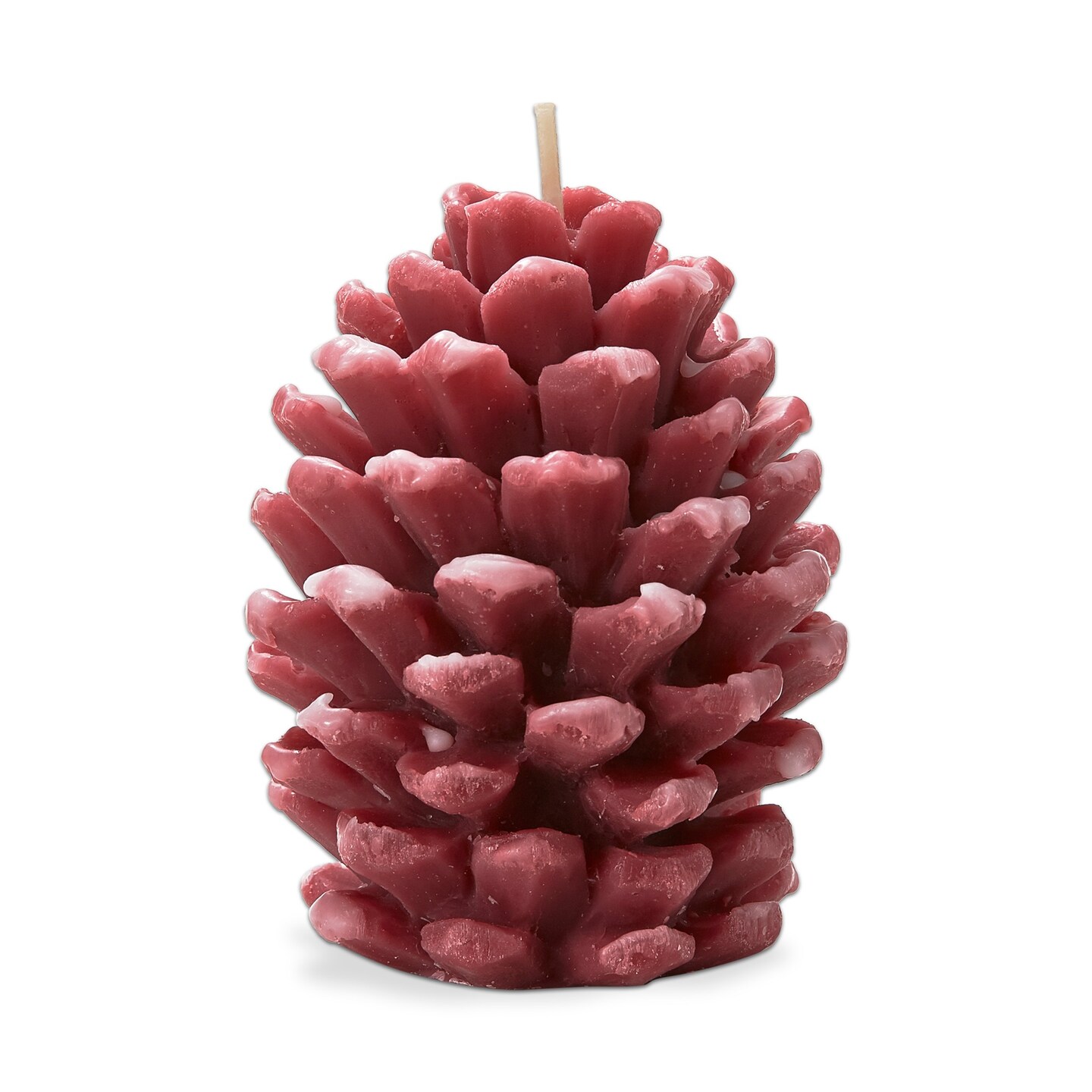 Frosted Pine Cone Terracotta Candle - Sculpted Design, 75hr Burn Time, 3.9&#x22;h x 2.4&#x22;d, Perfect for Everyday Decor