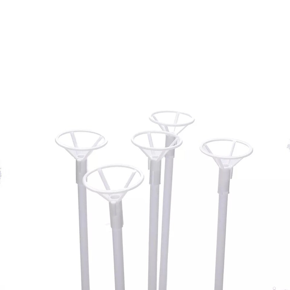 15 pcs 17&#x22; tall White Balloon Sticks Column Flower Stand Holders Decorations