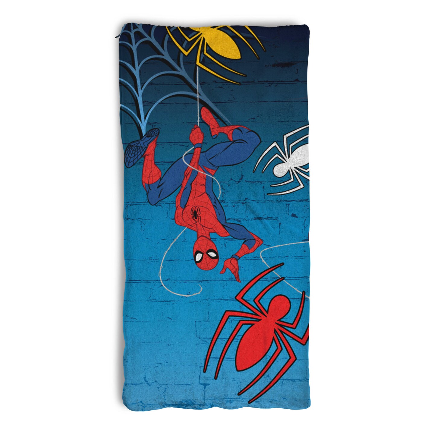 Marvel Spider-Man Web Chill Silk Touch Throw Blanket Sherpa Slumber Bag 27&#xD7;56 Inches