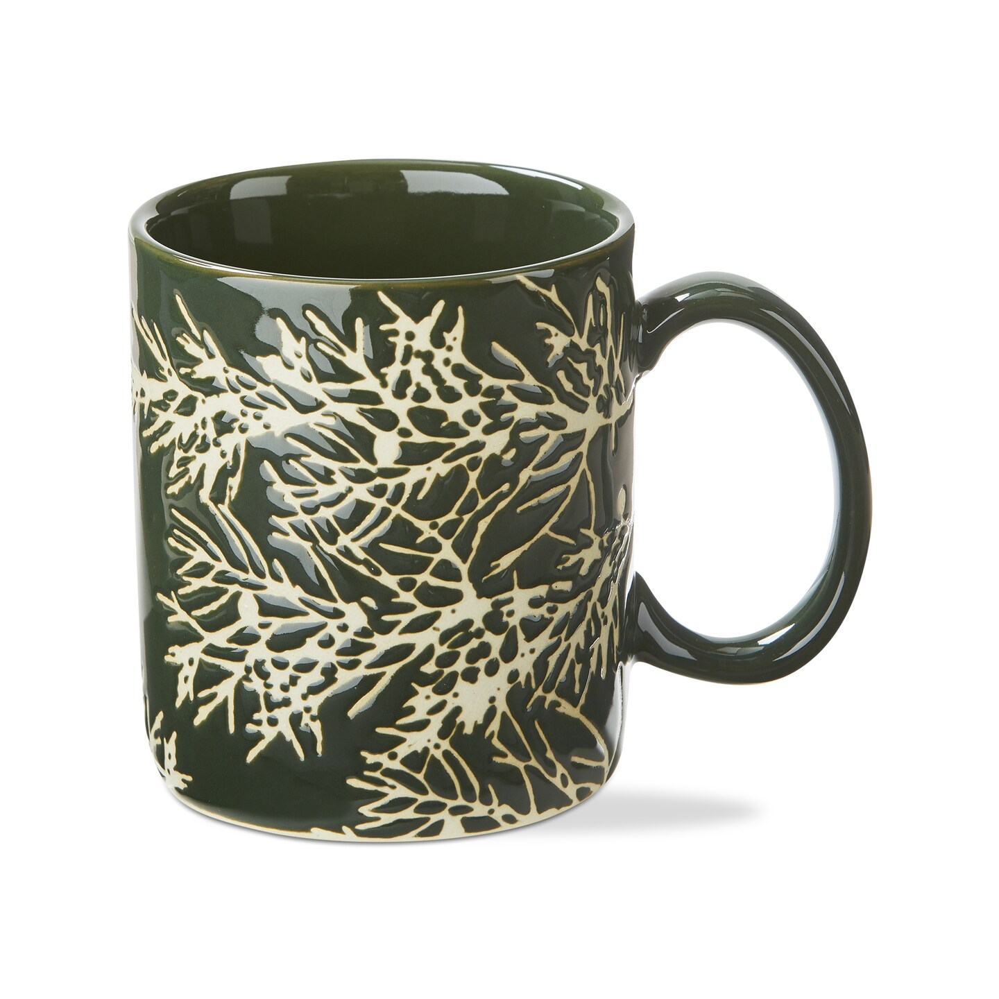 Wilde Pine Juniper 16oz Ceramic Mug - Spruce Green, Dishwasher Safe, Perfect for Christmas, 4"h x 3.75"l x 5"w
