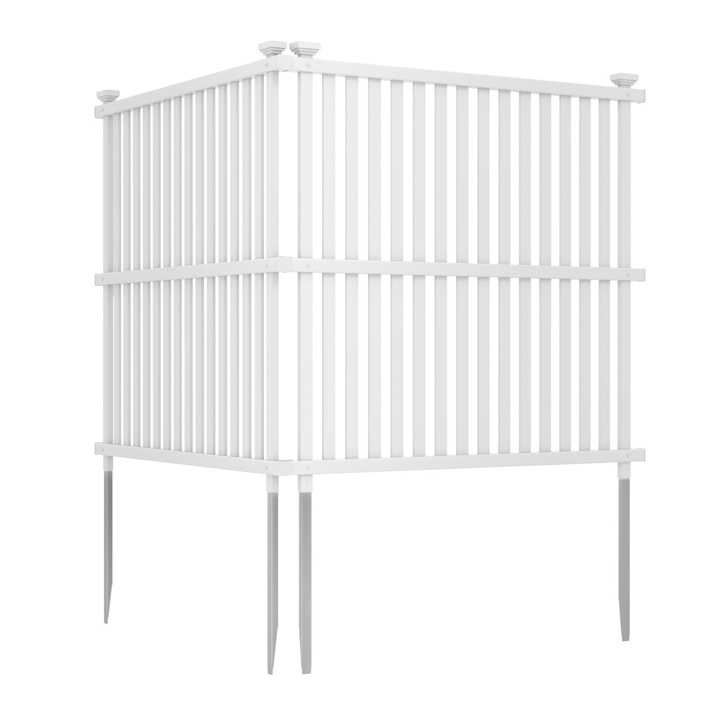 Air Conditioner Fence Panel with Metal Ground Stakes for Outside - 45&#x22; x 45&#x22;