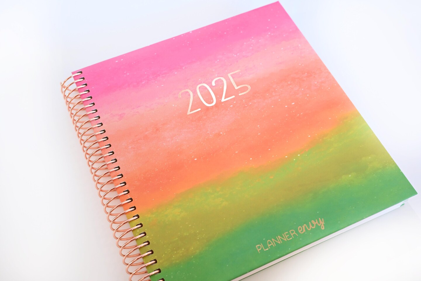 2025 Planner - Mini Signature Layout, Spiral Bound - &#x22;Rainbow Glitz&#x22; (#501)