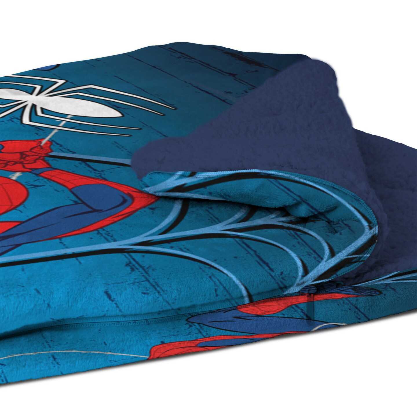 Marvel Spider-Man Web Chill Silk Touch Throw Blanket Sherpa Slumber Bag 27&#xD7;56 Inches