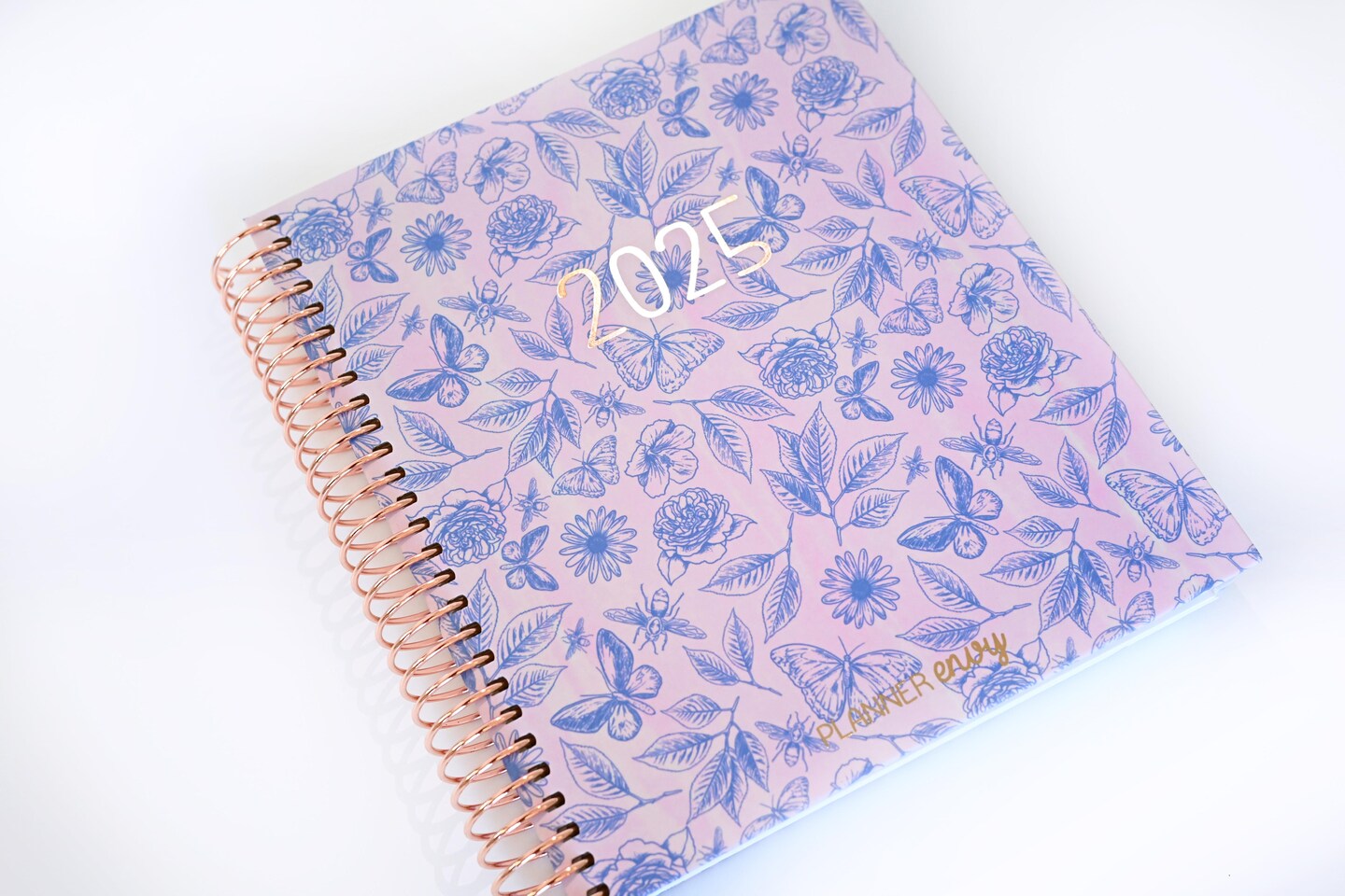 2025 Planner - Mini Horizontal Layout, Spiral Bound - "Butterfly Doodles" (#409)