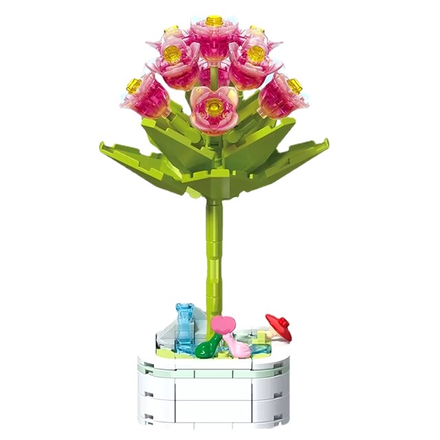 【本日限定セール❗️】PAURA PRYKE’S FLOWER SCHOOL Violet Building Brick Potted Flower F07M9-10(103)-I8 | Michaels