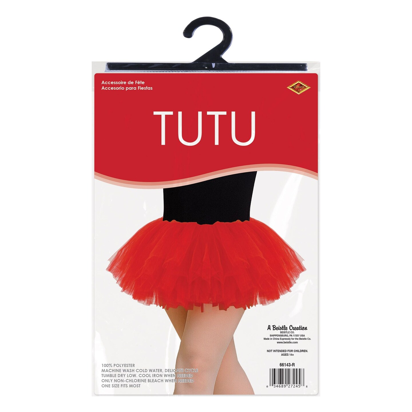 6 Pack Bulk Red Tutu Skirt One Size Fits Most for Spirit & Halloween
