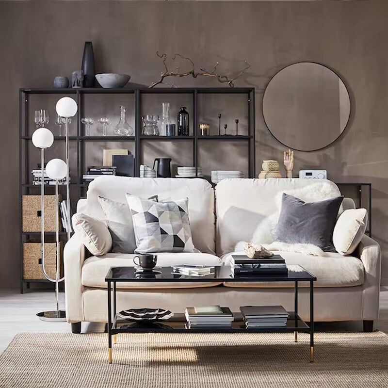 Floor Lamp in Chrome and Opal Glass
