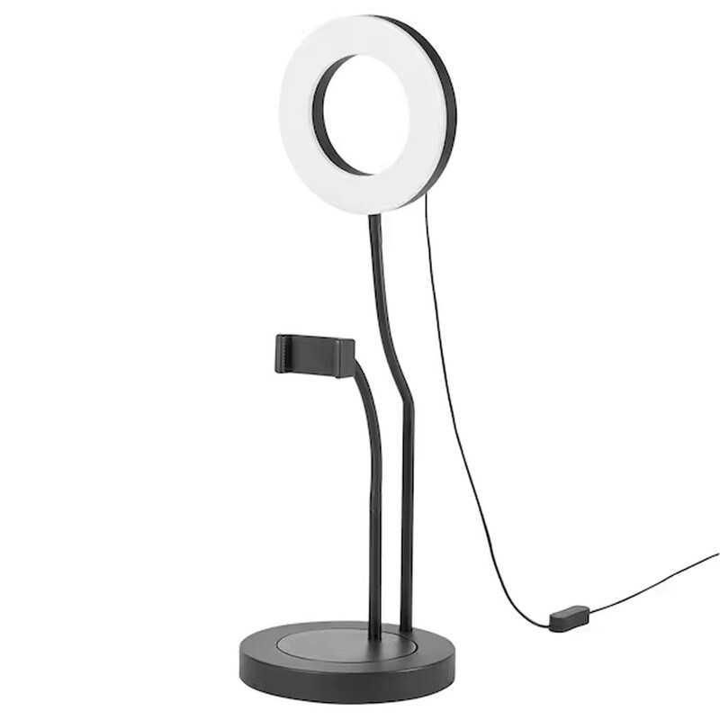 LED Ring Lamp with Phone Holder Adjustable Light