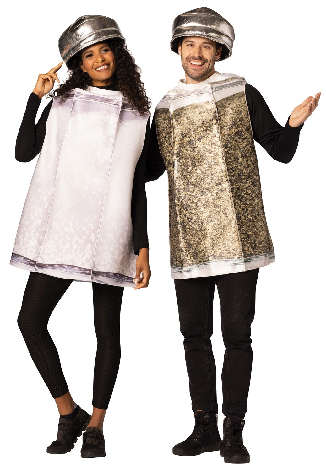 Pepper & Salt Shaker Couple Halloween Costume, Adult One Size