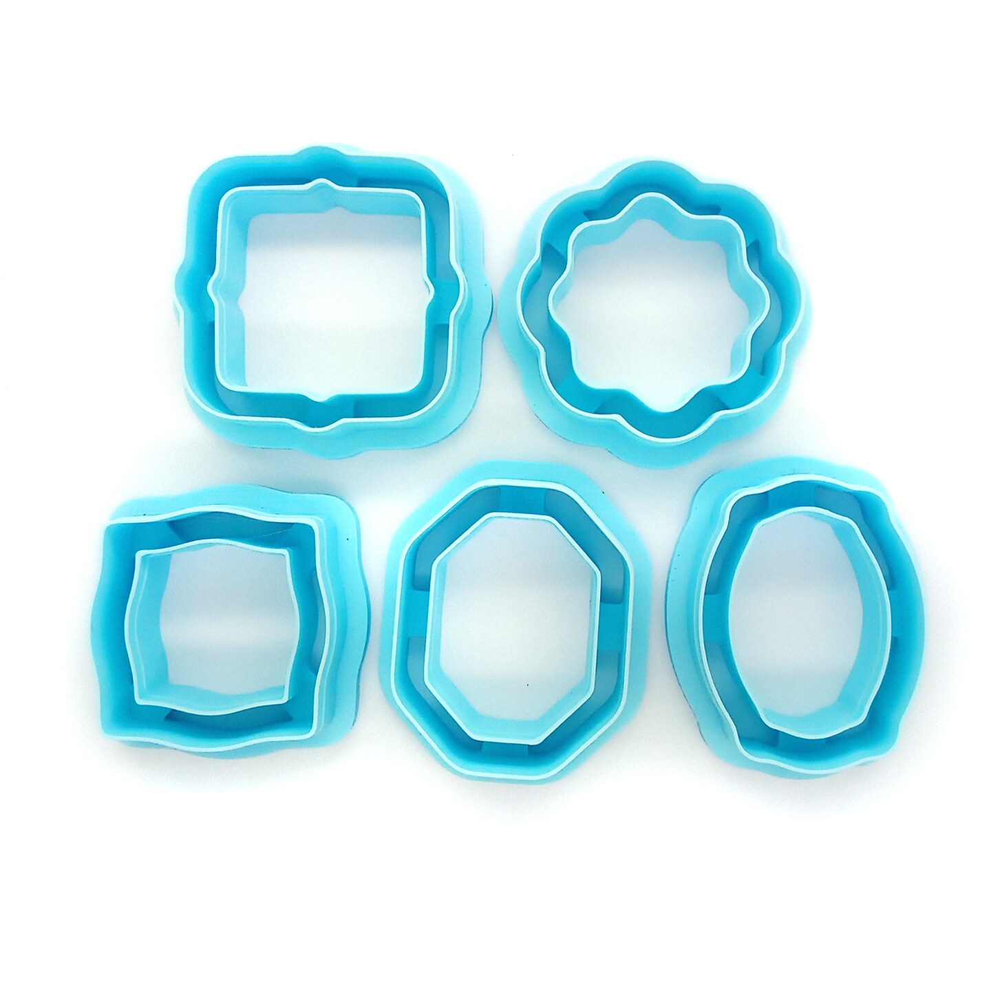 Small Frames Clay Cutter Set, 5 Frame Shapes, Adorabilities