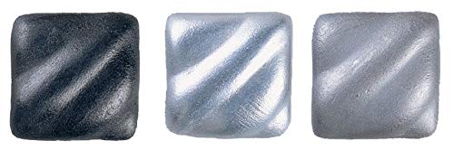 Amaco Rub &#x27;N Buff Wax Metallic Finish, 3 Color Grey Assortment (Ebony, Silver Leaf, Pewter)