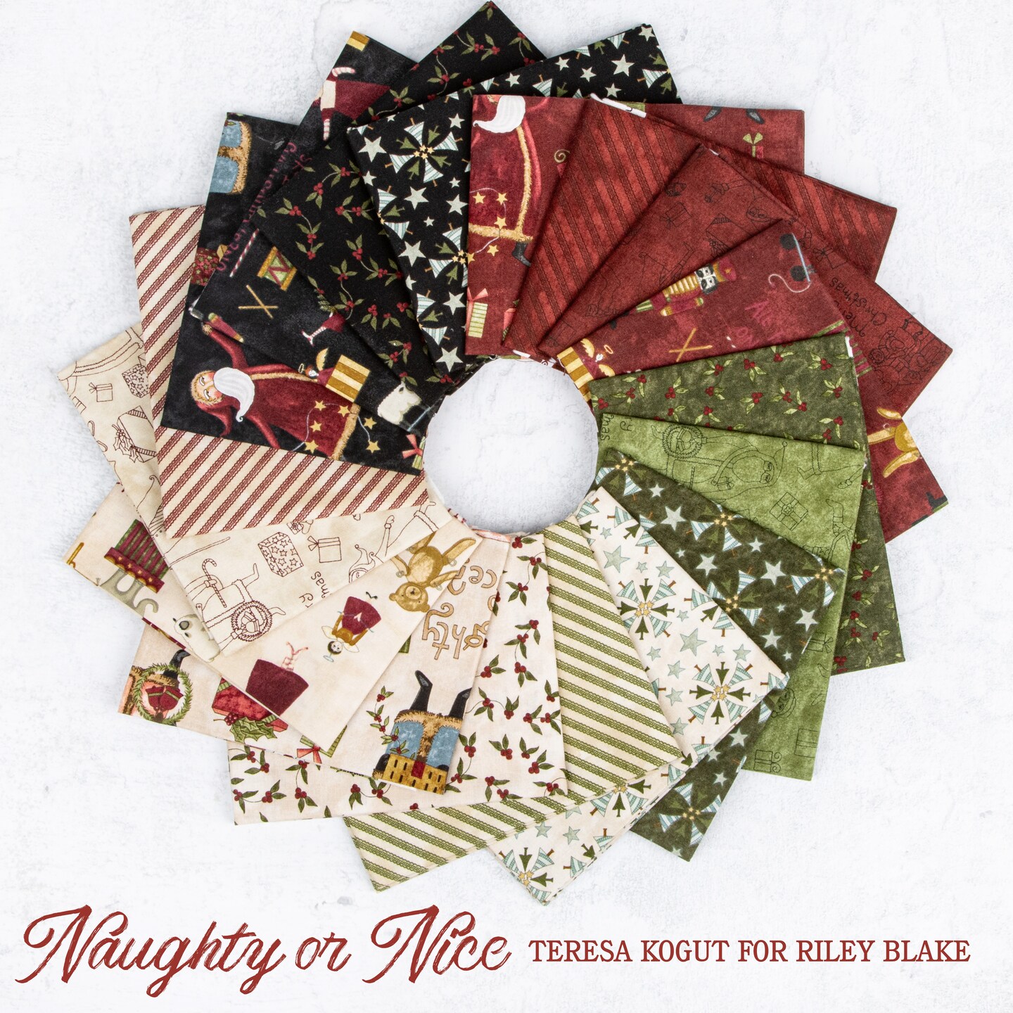 Main in Red (c16260-red) | Naughty or Nice | Teresa Kogut | Riley Blake