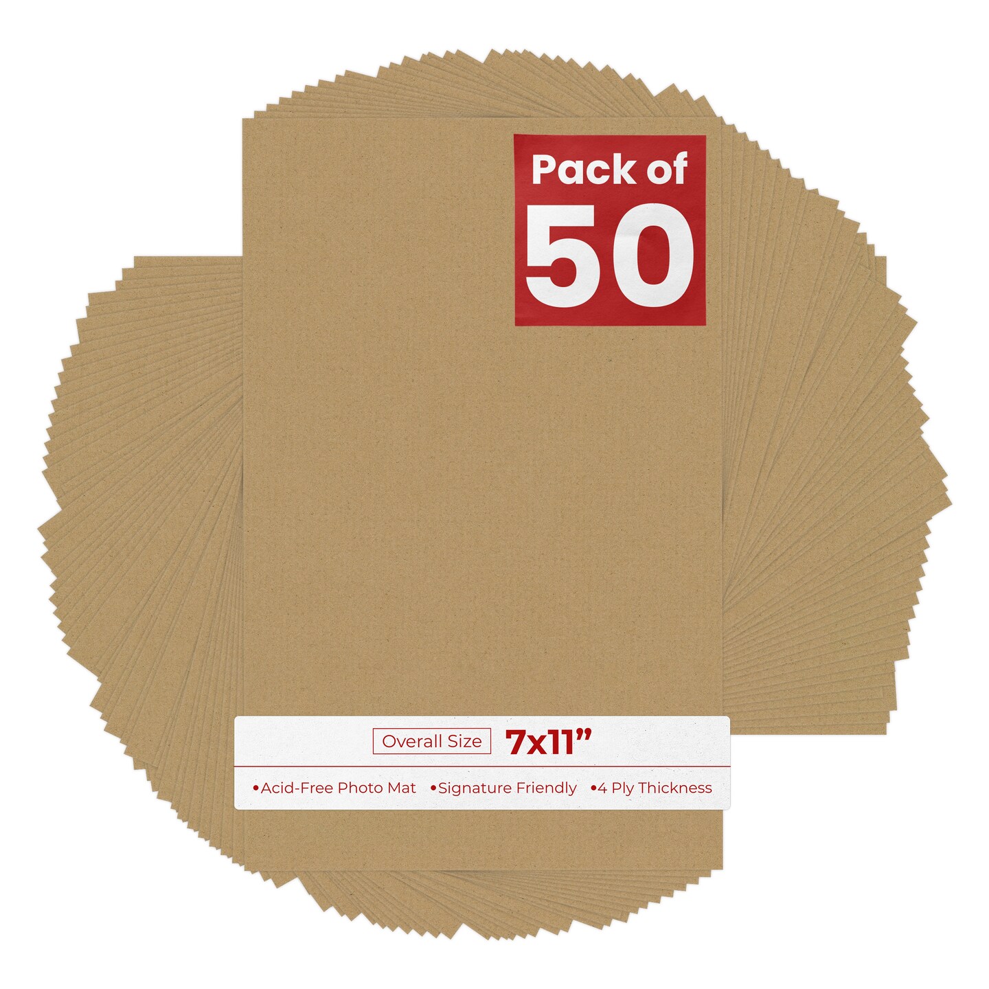Rattan Beige 7x11 Uncut Mat Board - Blank Sheets, No Opening, Color ...
