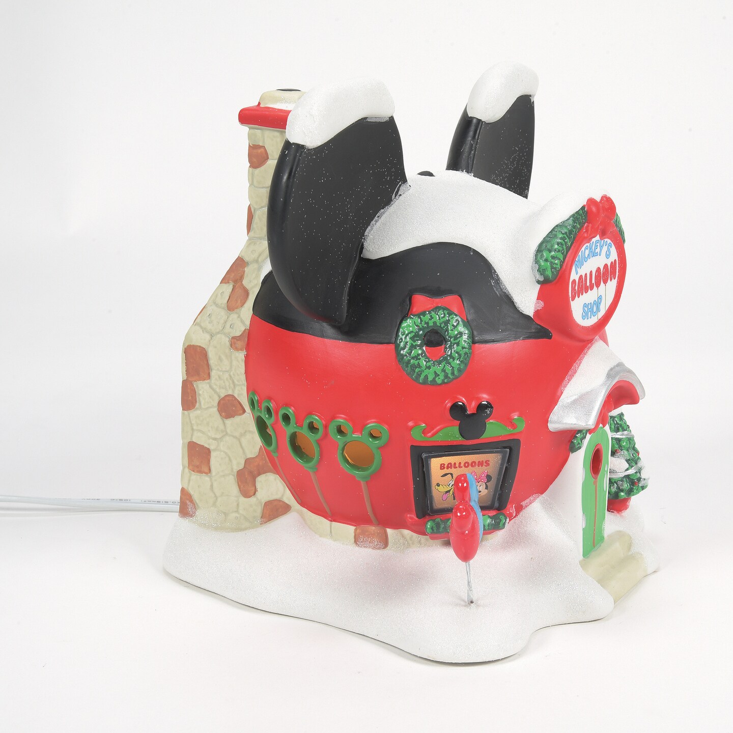 Department 56 Disney Village Mickey&#x27;s Balloon Inflators Lit Christmas Building 7in H