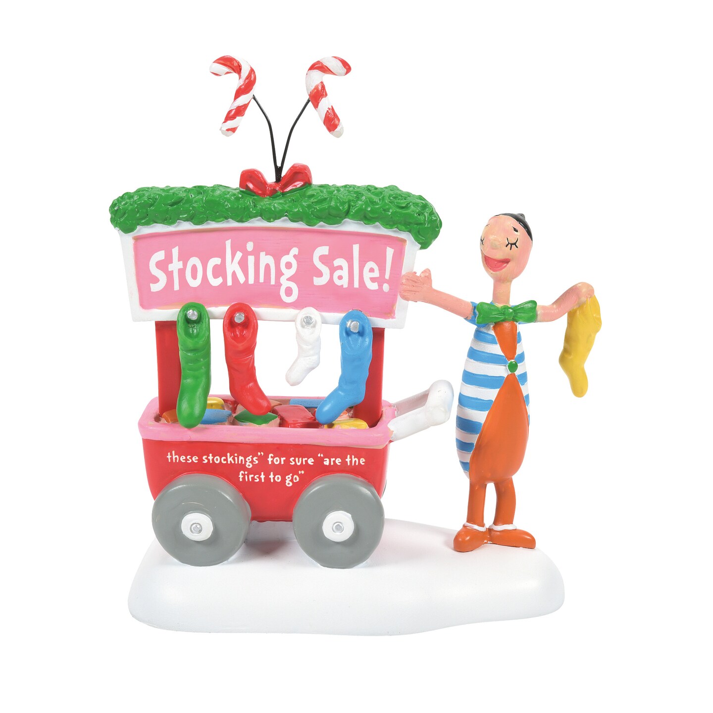 Department 56 Grinch Village A Who's Who Christmas Stocking Village Figurine 3.3in H