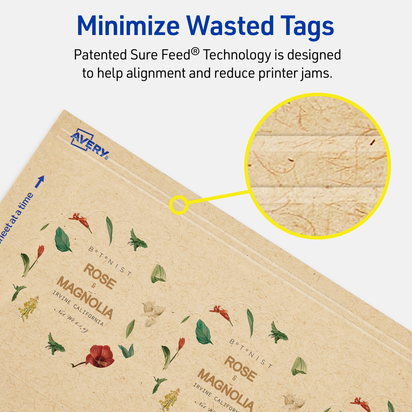 2-1/2&#x22; Diameter Round Scalloped Edge, Kraft Brown Printable Tags