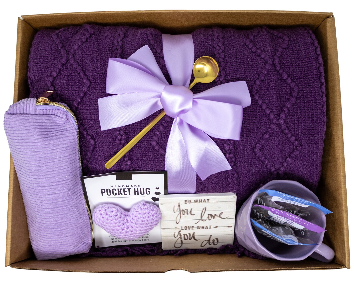 Cozy Blanket Gift Set Box with Purple Theme | MakerPlace by Michaels