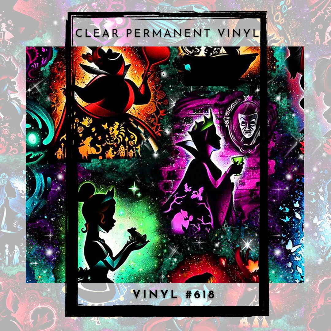 #618 CLEAR Once Upon A Time  12x12 Pattern Vinyl
