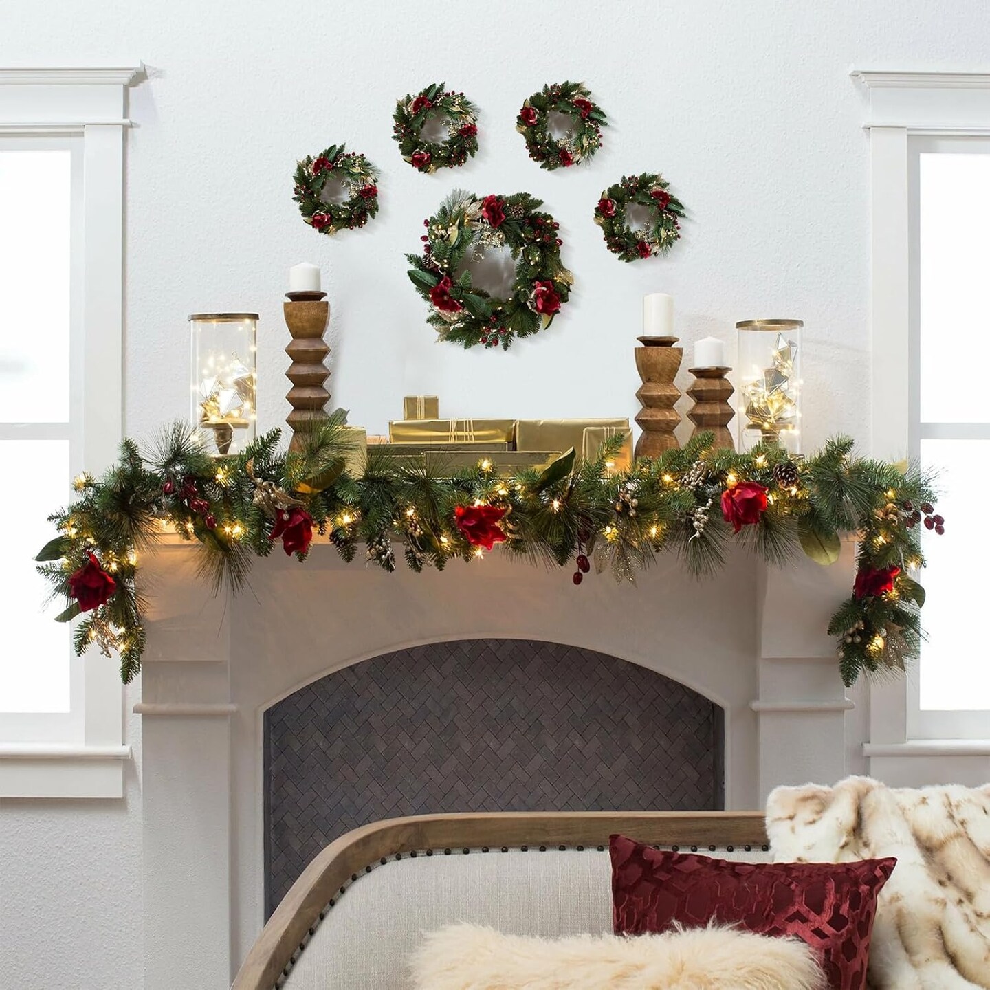 30 Pack 8 Inch Wire Wreath Frames, 20cm Round Metal Wreath Forms, Green Wreath Frame Rings for DIY Crafts