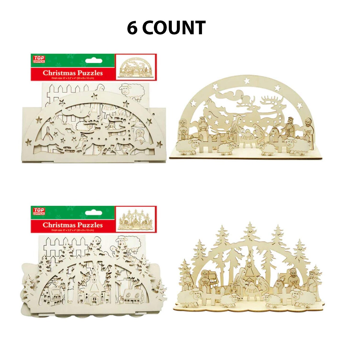 DIY Wooden Craft Decoration 12/288s, 20x10x8cm