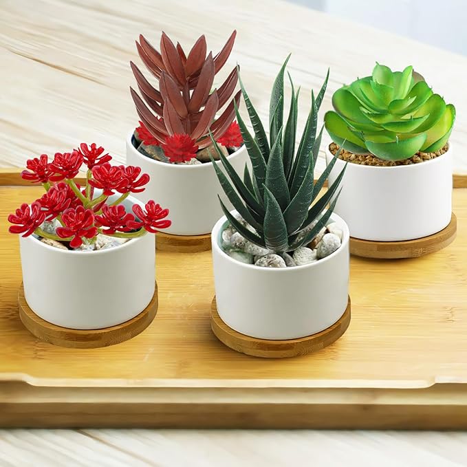 Artificial Succulents Plants, 16pcs Fake Succulents Plant for DIY Home Floral Wall Garden Office Party Decoration Colorful (Unpotted)
