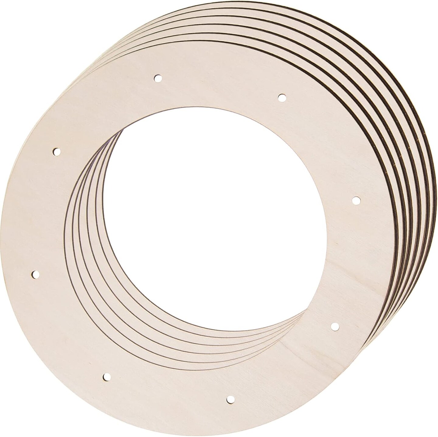 12 Pcs Wooden Wreath Frames for Crafts Unfinished Wooden Craft Floral Hoop Rings DIY Garland Wood Hanging Decorations for DIY Holiday Wreath Wall Home Craft Decor,12 Inch