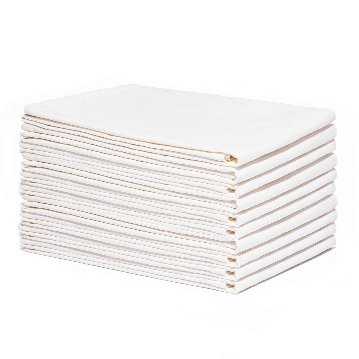 Flour Sack Towels for Embroidery & DIY Crafts, 27"x27" Cotton Tea Towel Blanks, Lint-Free, Pack of 5 or 10 — Multiple Colors