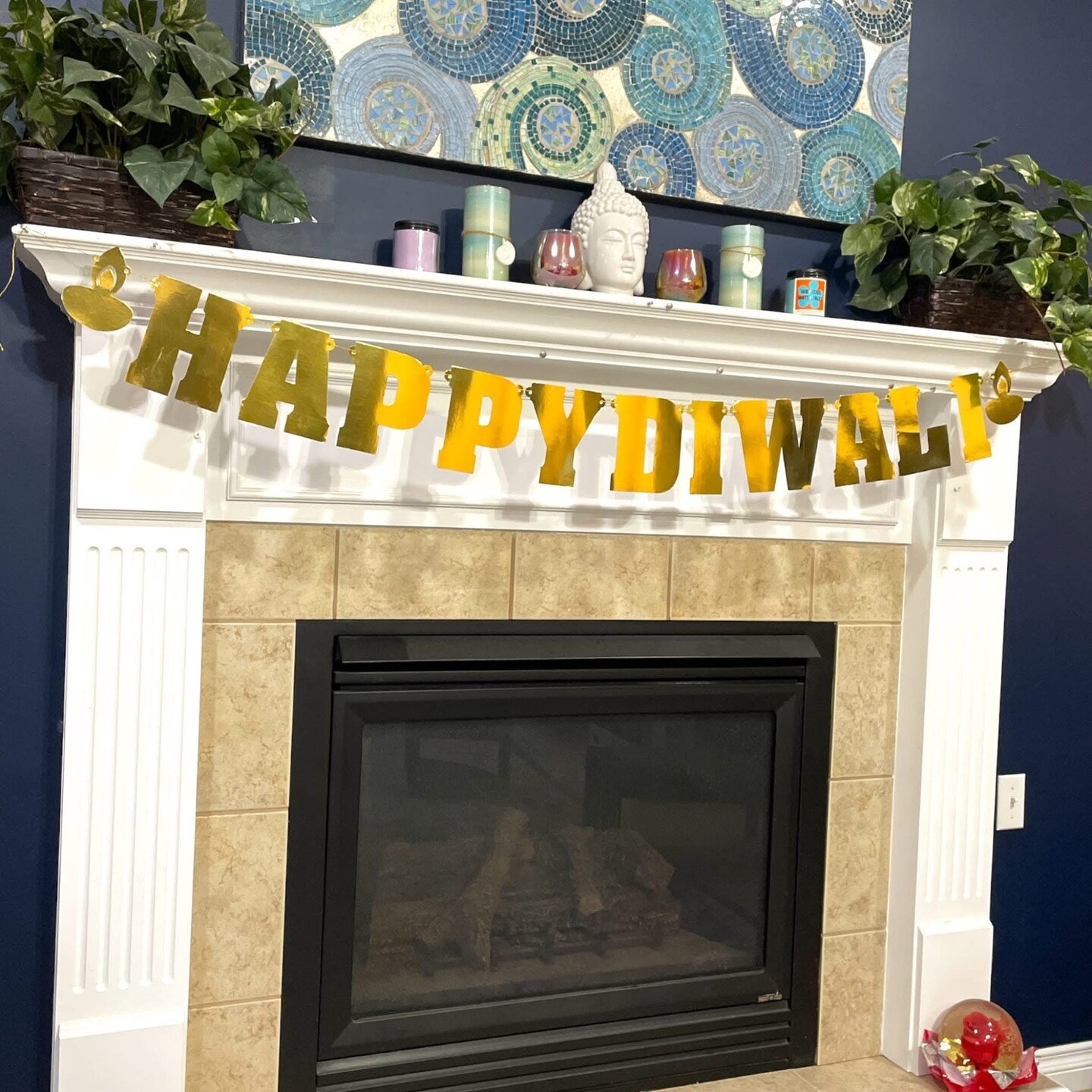 Diy Kit Golden Happy Diwali Banner, Diwali Decor, Diwali Decorations, Diwali Party, Diwali Backdrop, Diwali Garland, Diwali Decor