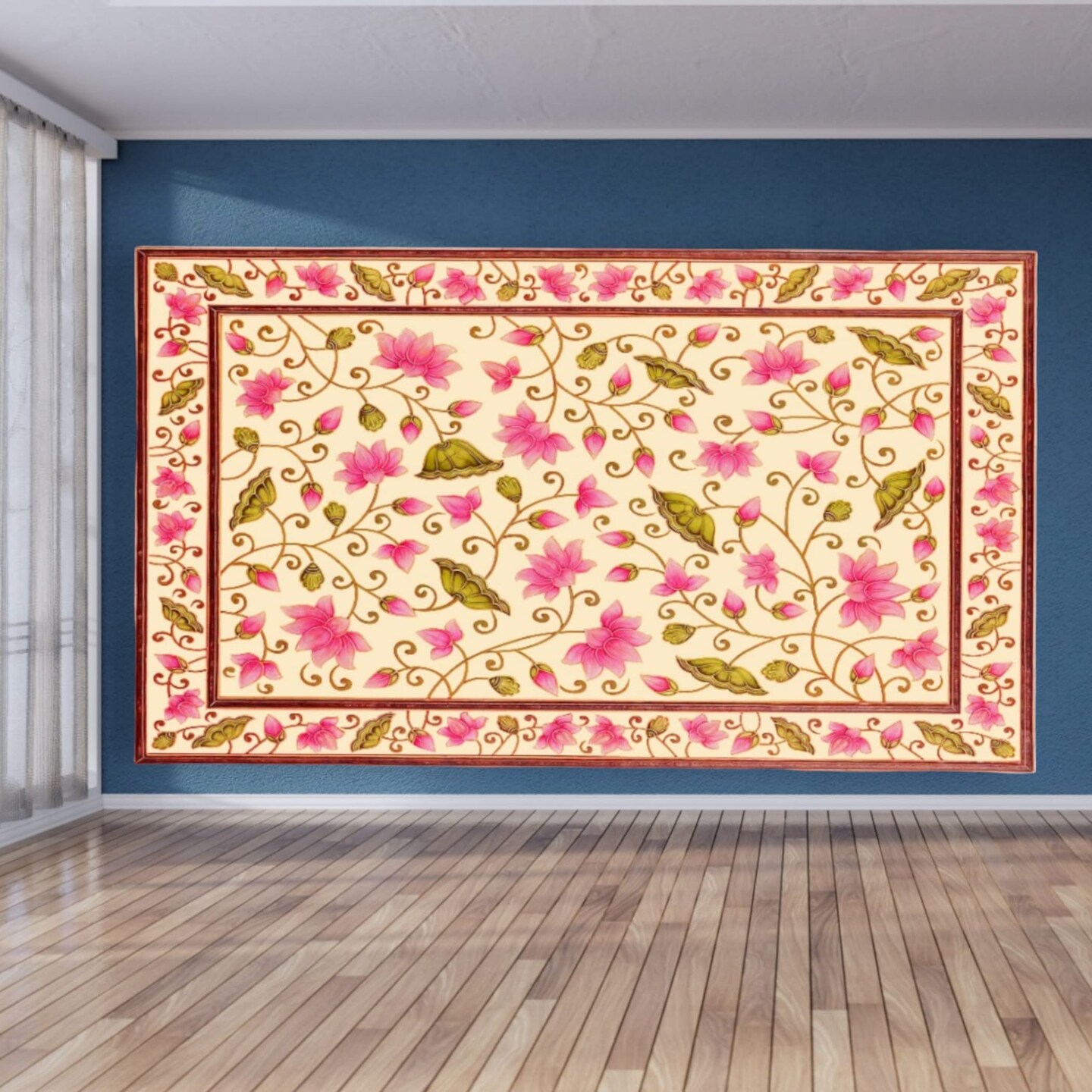 Flower Design Backdrop, Lotus Wedding Decoration, Pooja Backdrop Decoration, Indian Backdrop, Indian Decorations,housewarming Decor, Traditional Backdrop, Pooja Decoration