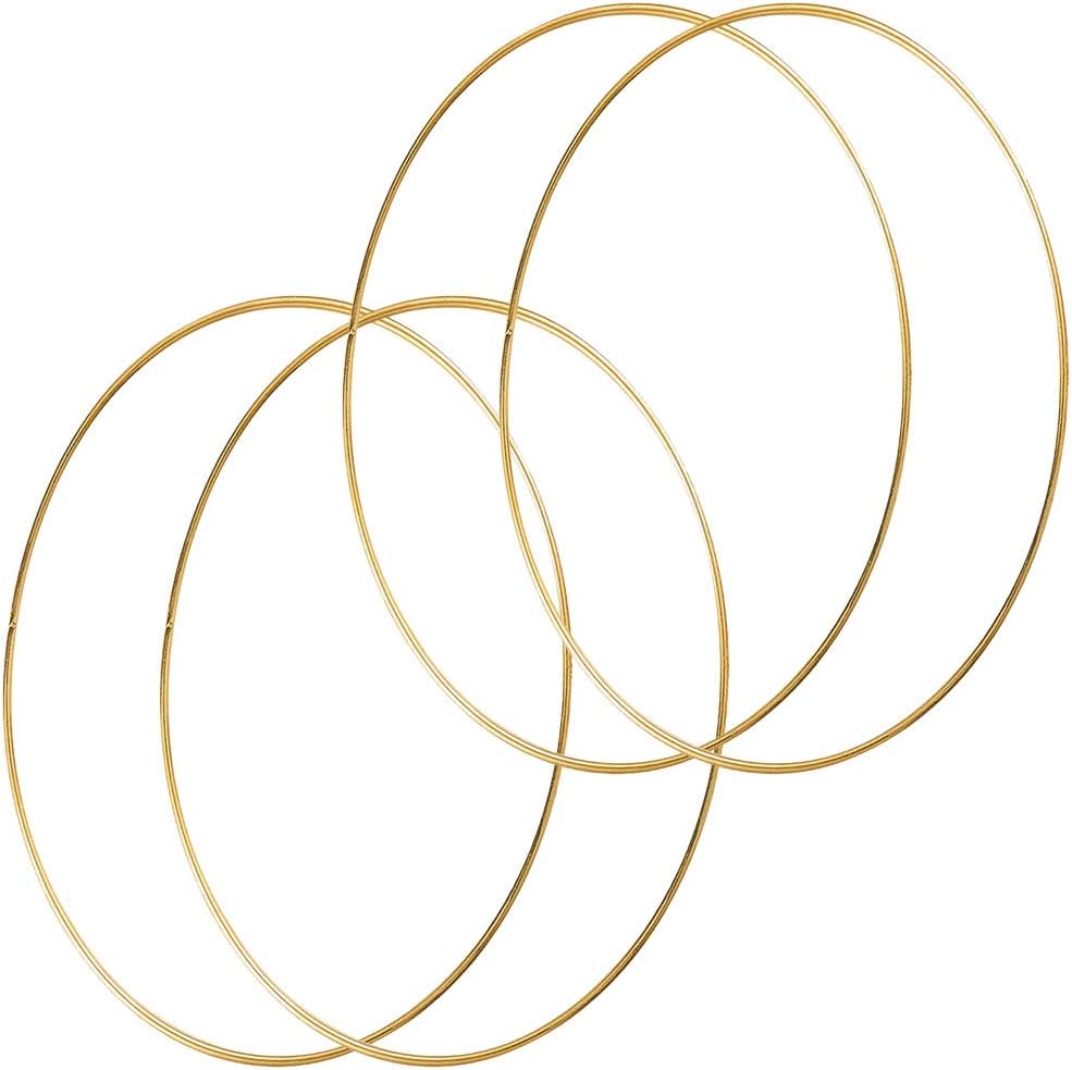 4 Pcs 24 Inch Metal Floral Hoop