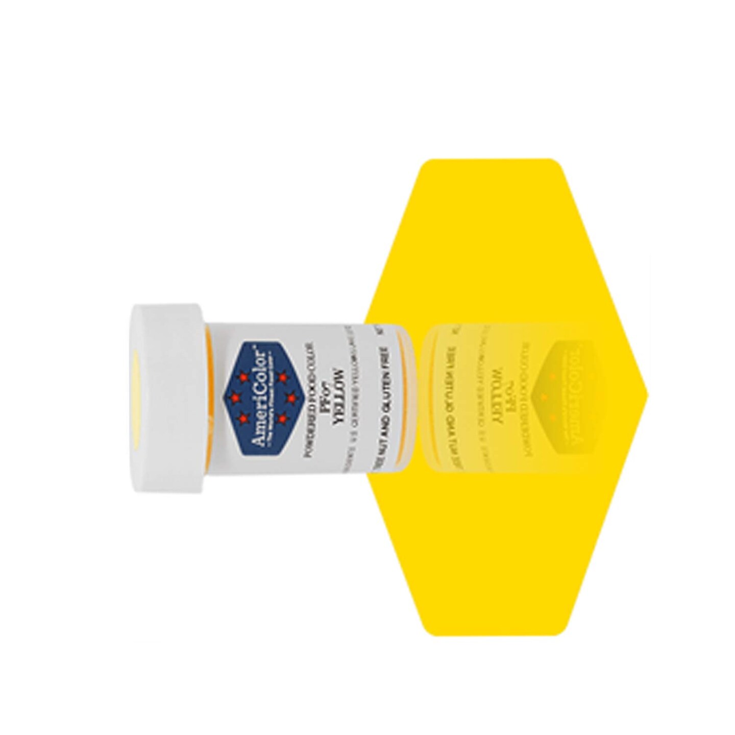 AmeriColor Yellow Powdered Food Color for Bright Lively Cake & Dessert Coloring