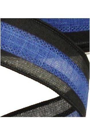 1.5&#x22; Police Support Ribbon: Black &#x26; Blue (10 Yards)