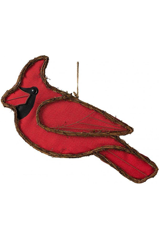 20&#x22; Vine Fabric Grapevine Hanger: Cardinal