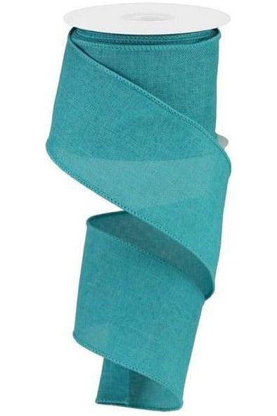 2.5&#x22; Royal Burlap Ribbon: Light Teal (10 Yards)