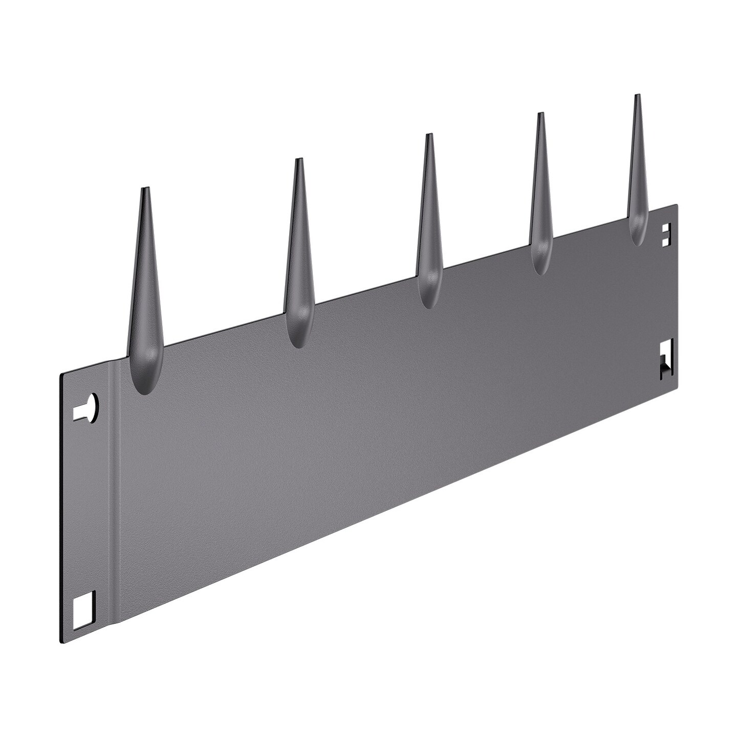 5-Piece Dark Grey Galvanized Steel Garden Edging Yard Border for Lawn Flowerbeds and Paths