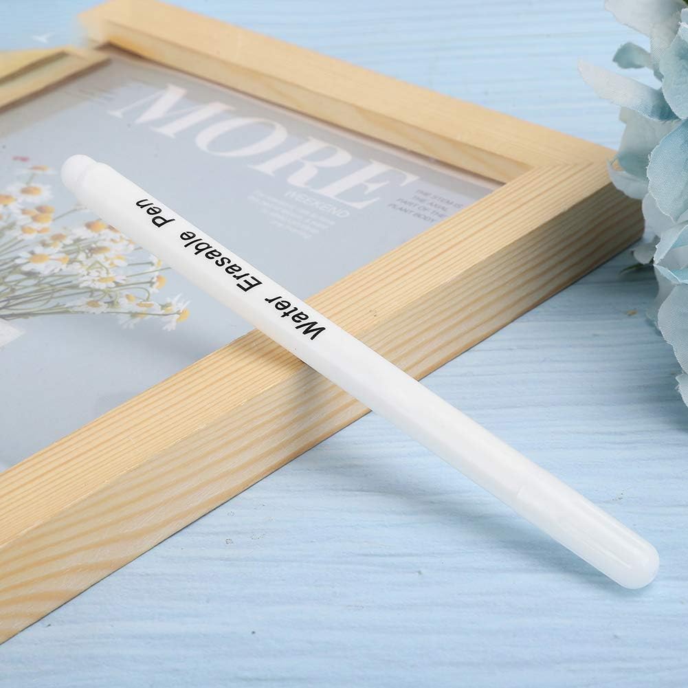 10Pcs Water Erasable Pen, Fabric Marking Pen Fabric Marker Tailoring Tool DIY Water Soluble Erasable Pen DIY Cloth Sewing Accessories (Single Head White)