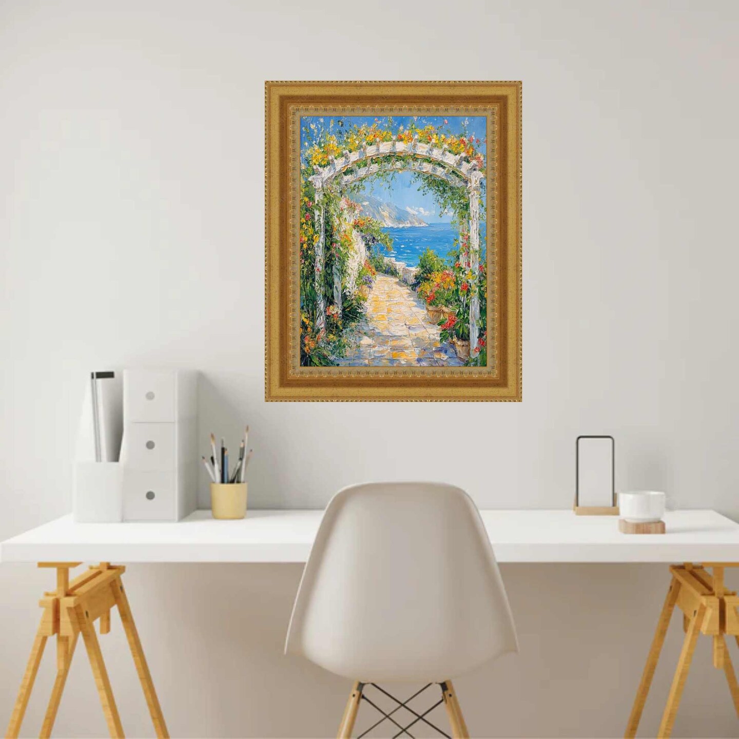 Wide Aged Gold Traditional Picture Frame 12x12 frame