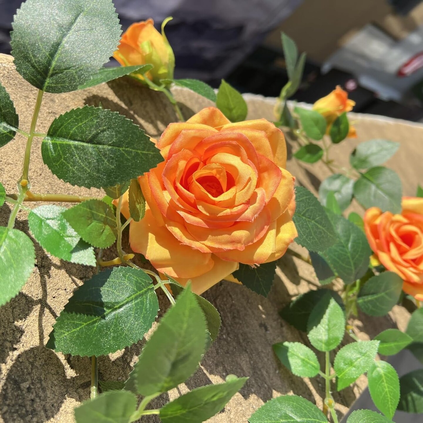 Bendable Rose Flower Garlands, Artificial Silk Wild Roses Vine Hanging Flowers for Wall Fireplace Fence Table centerpieces Trellis Wedding Home Spring Summer Fall Decor