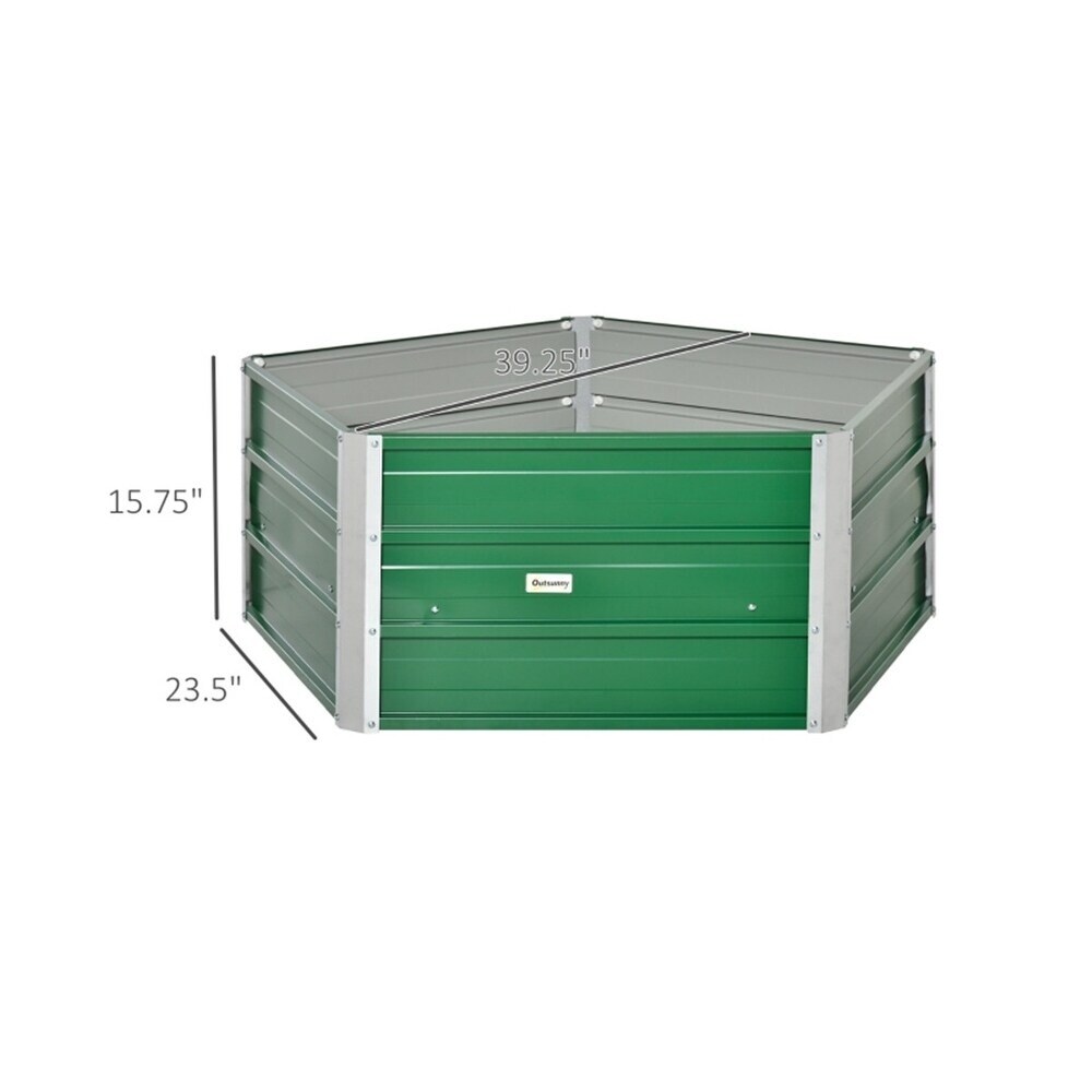 Large Pentagon Metal Planter Box with Gloves