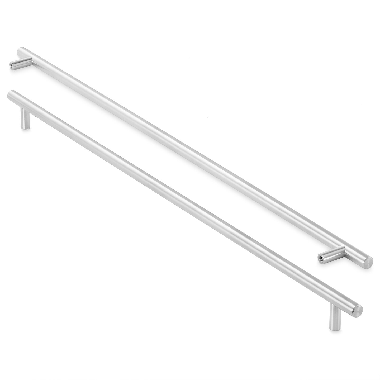 Cauldham Solid Stainless Steel Cabinet Hardware Euro Style Handle Pull Brushed Satin Nickel