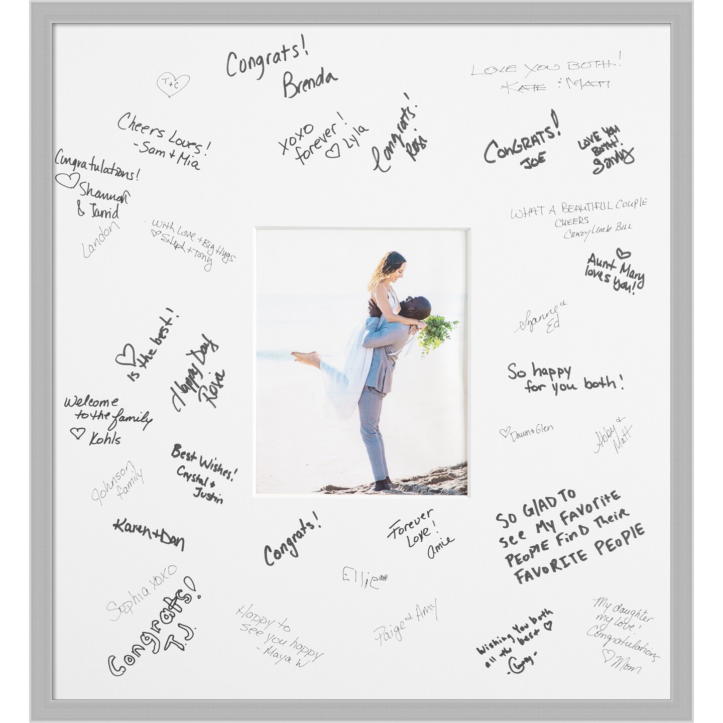 Hera Signature Mat Picture Frame, Photo Frame Wedding Guest Book Alternative, Autograph Picture Mat for Signature Board, Wedding Celebrations Graduations Support Encouragement or Retirement
